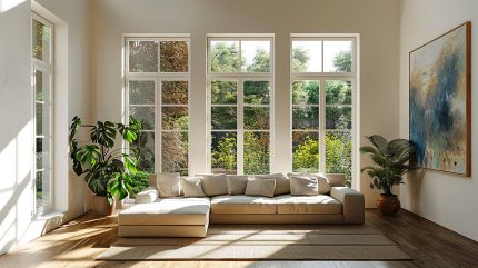 Window replacement San Jose home with modern energy-efficient windows and natural light